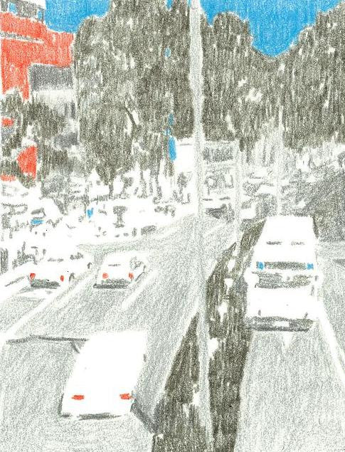 Hiroko, Shimanuki, Untitled (traffic), 10.5x14cm, color pencil on paper