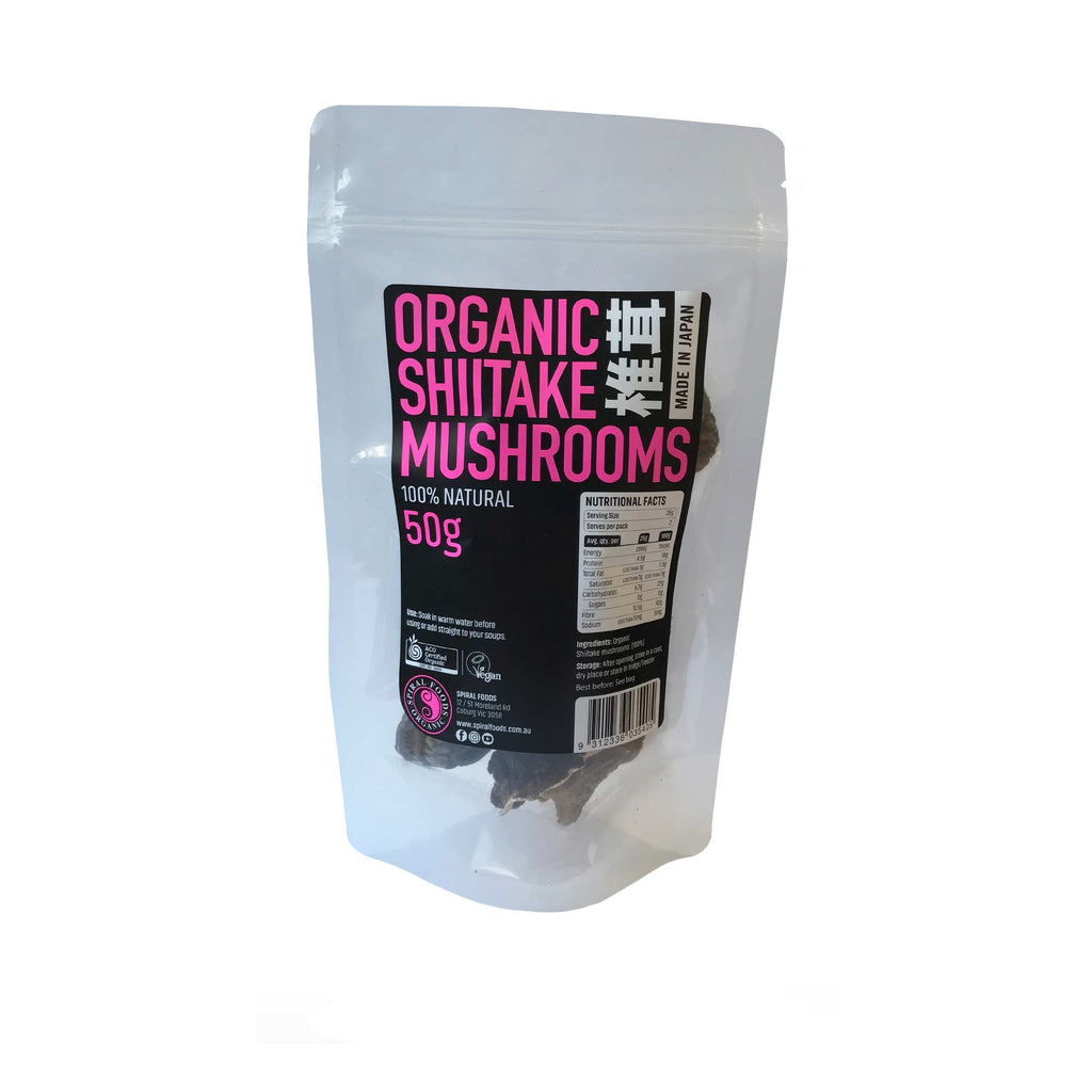 Shiitake Mushroom Dried Organic 50g