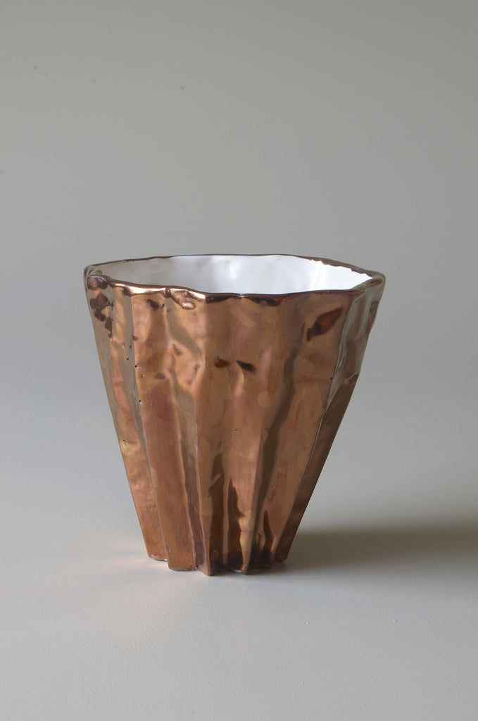 Kirsten Perry Copper Pleated Vase