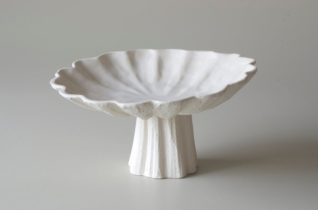 Kirsten Perry Scalloped White Vessel