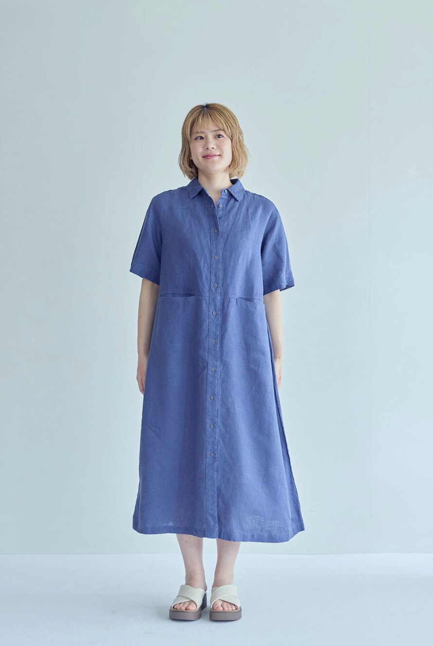 fog linen work dress Laura - Blue fume and L sizes. Taille:UK 6 Homemade Ranch Dressing Mix collection_mens_shirts_western