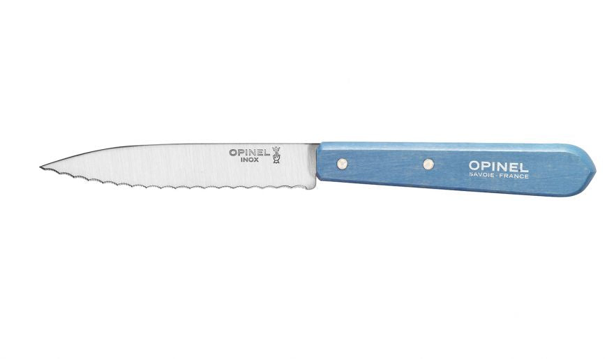 Opinel Serrated Paring Knife No 113  - Sky blue