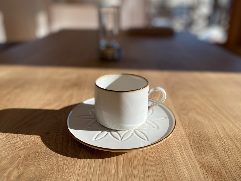 JICON Carved Cup & Saucer