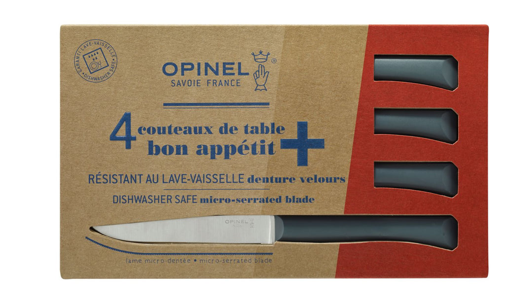 Bon Appetit + Microserrated Table Knives Set of 4 - Pepper Grey