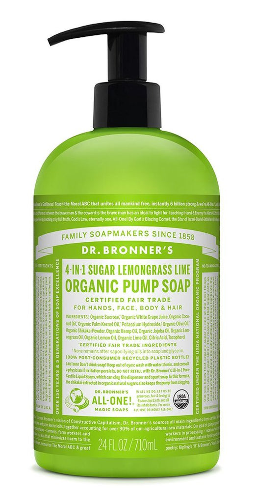 Dr Bronner organic shikakai pump soap